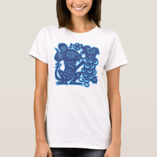Design chinês do t-shirt do zodíaco - rato/rato