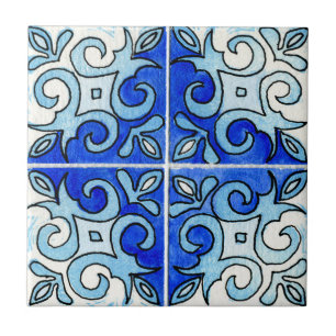 Design cinzelado mão 6 do azulejo pintado nas