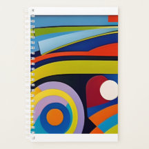 Design colorido abstrato de pequeno planejador