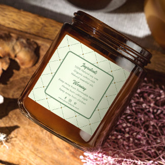 Design com etiqueta para velas editável (traseira)