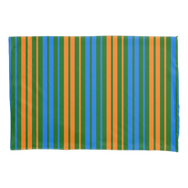 Design com Listras Verticais em Verde Laranja Azul (Frente)