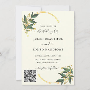Design Convite de Casamento com Código QR