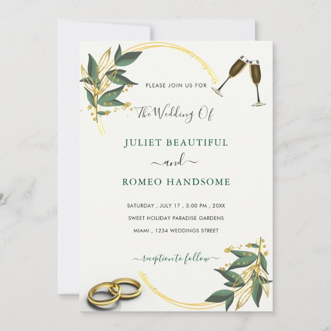 Design Convite de Casamento de Código QR (Frente)