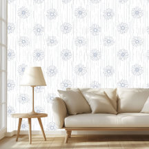 Design Cottagecore Estético Floral Margarida Azul