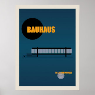 Design da Arquitetura Bauhaus | Poster azul