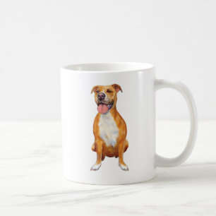 Design da arte do cão de Pitbull em uma caneca