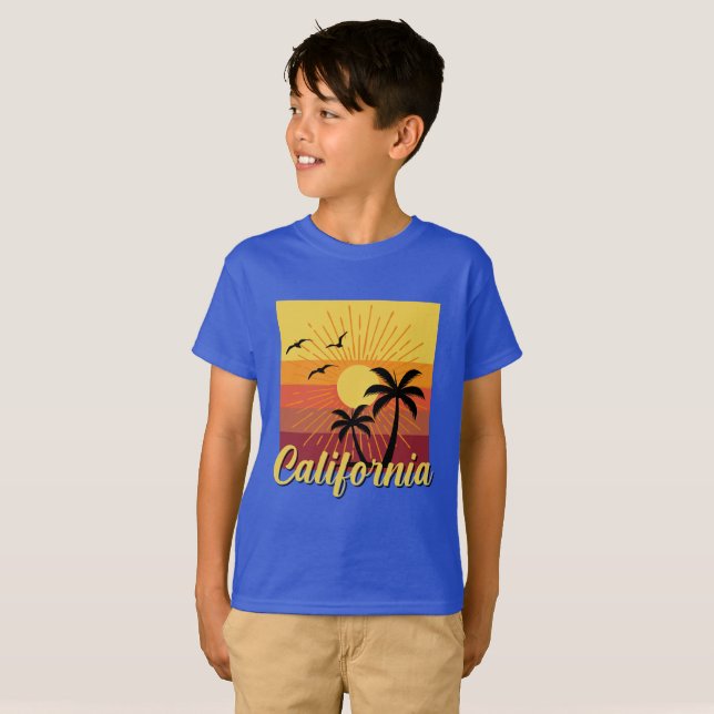 Design da Califórnia - Camisa básica para crianças (Frente Completa)