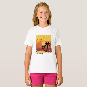 Design da Califórnia - Camisa Básica Para Meninas