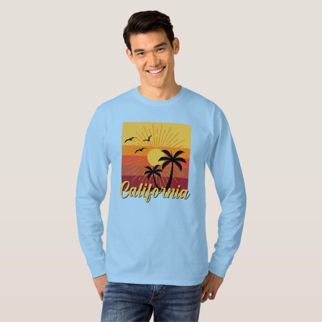 Design da Califórnia - Camisa de Manga Longa Básic (Frente Completa)