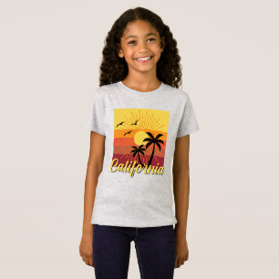 Design da Califórnia - Camisa de T-shirt Fine Jers