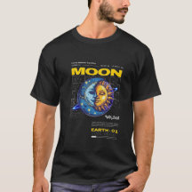 Design da Camiseta Celestial Twin Sun e Moon