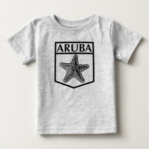 Design da Ilha de Aruba - Camiseta Baby Fine Jerse