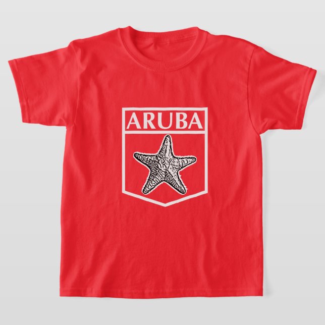 Design da Ilha de Aruba - Camiseta Básica para Men (Postura )