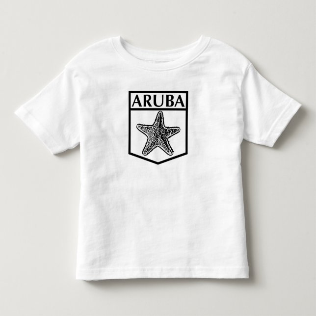 Design da Ilha de Aruba - T-Shirt Toddler Fine Jer (Frente)