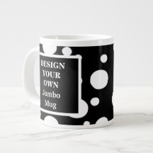 Design da sua caneca jumbo - Pontos pretos e branc