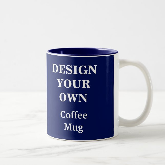 Design da sua própria caneca - Azul (Direita)