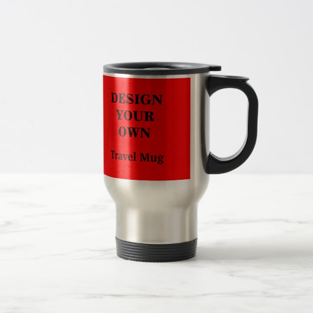 Design da sua própria Caneca de viagem - Vermelho  (Direita)