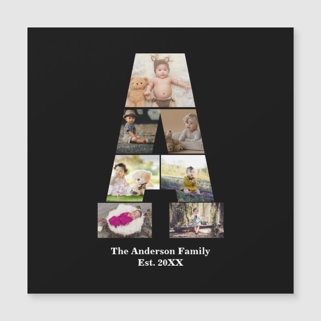 Design da sua própria letra A Colagem de fotos (Frente)