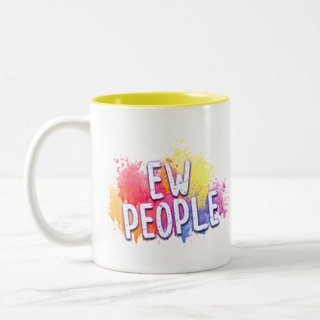 Design da sua:-) Uma caneca de café de dois tons (Esquerda)