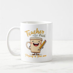 Design da Xícara de Café Engraçado com Combustível