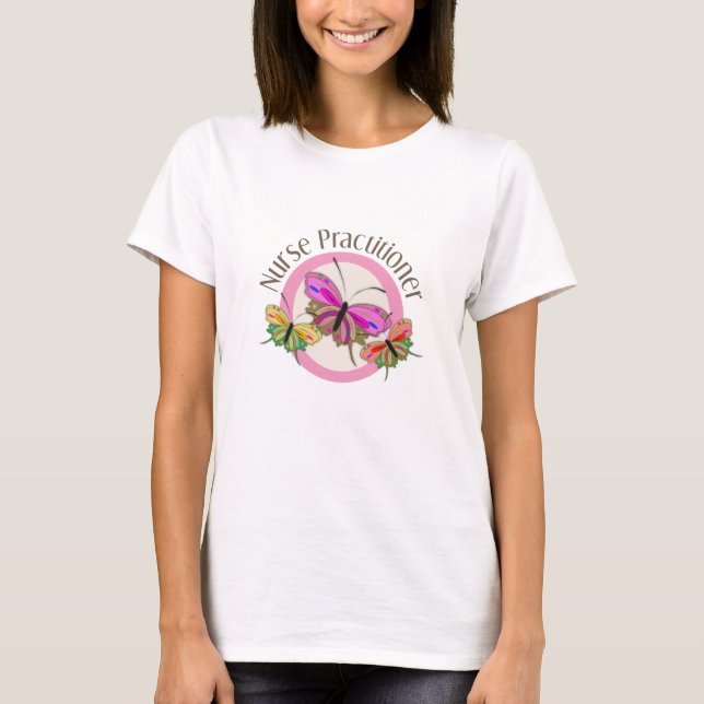 Design das borboletas do t-shirt do médico da (Frente)