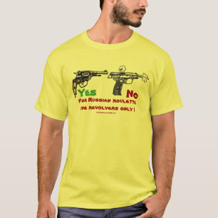 Design das camisetas engraçadas da roleta de russ