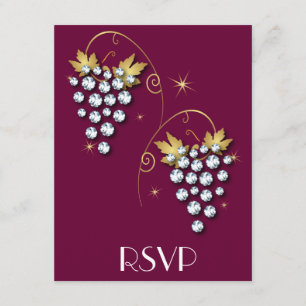 Design das uvas dos convites do diamante