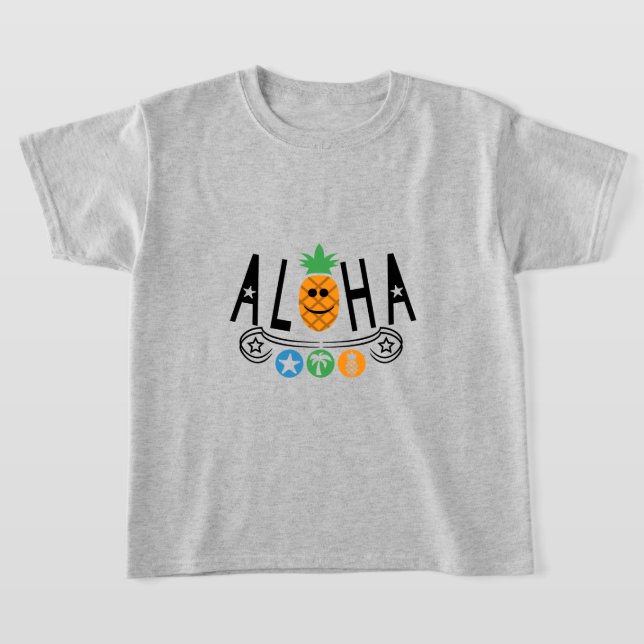 Design de Abacaxi Aloha - Camiseta Básica Para Rap (Postura )