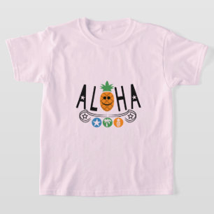 Design de Abacaxi Aloha - Camiseta Básica Para Rap