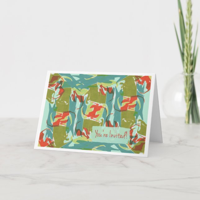 Design de Abstrato para Convite de festas geral (Frente)