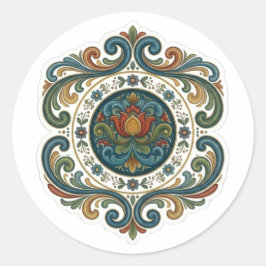Design de Adesivo Mandala Rosemaling