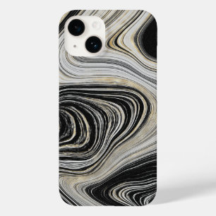 Design de Agate Preto e Dourado