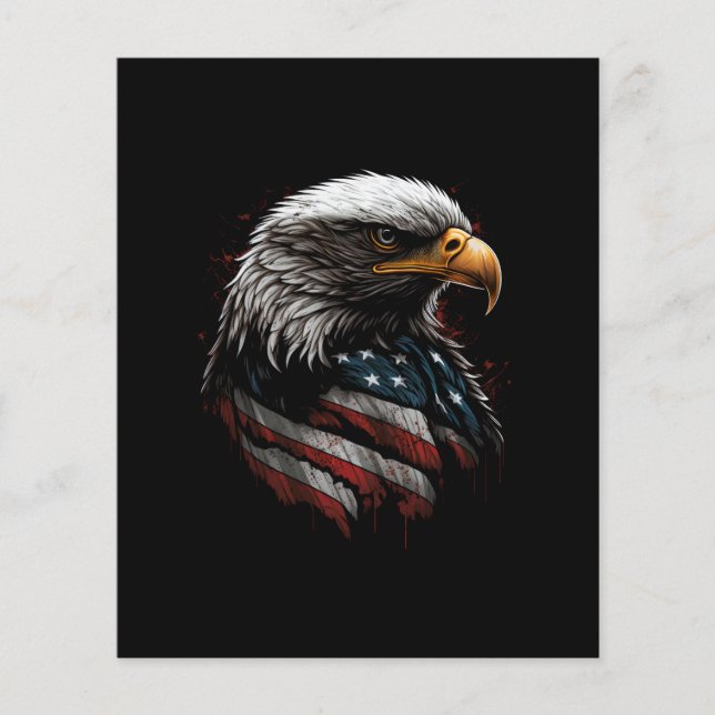 design de águia com bandeira americana (Frente)