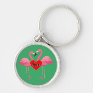 Design de Amor Flamingo Rosa - Chaveiro de Ronda P
