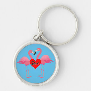 Design de Amor Flamingo Rosa - Chaveiro de Ronda P