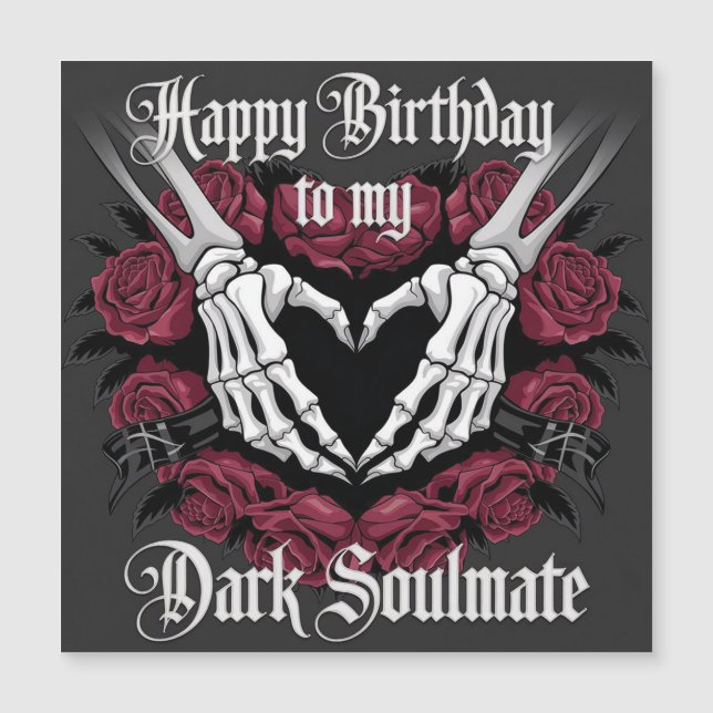 Design de aniversário gótico para seu colega de al (Frente)