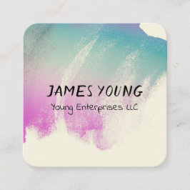 design de aquarela cartão de visita personalizado