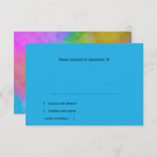 Design de Aquarela de Bloco de Cores de Placa RSVP