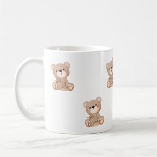 Design de Aquarela de Urso Cinto - Caneca Simples