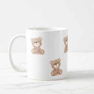 Design de Aquarela de Urso Cinto - Caneca Simples