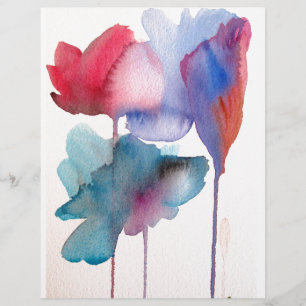 Design de arte floral moderna de flor da água