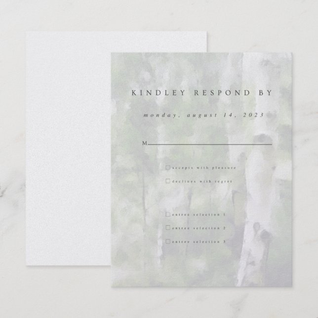 Design de Árvore Aspen de Resposta de Casamento  (Frente/Verso)