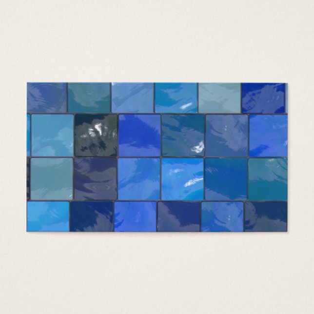 Design de Azulejos de Banho Azul (Frente)