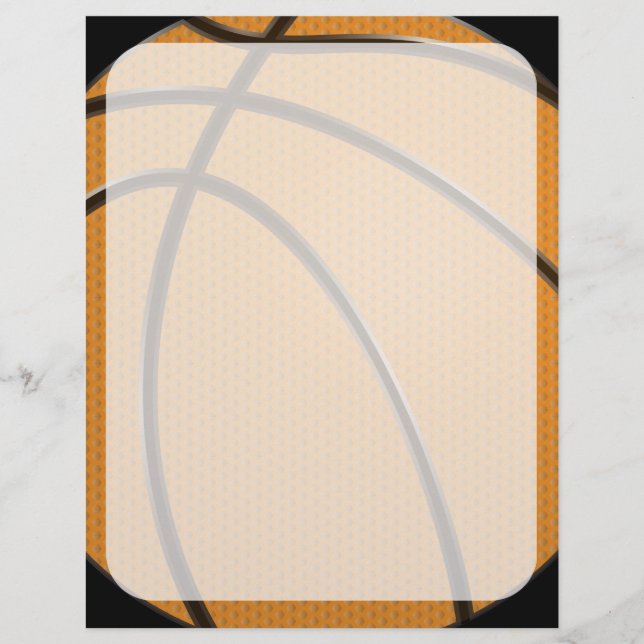Design de basquete em laranja e preto (Frente)