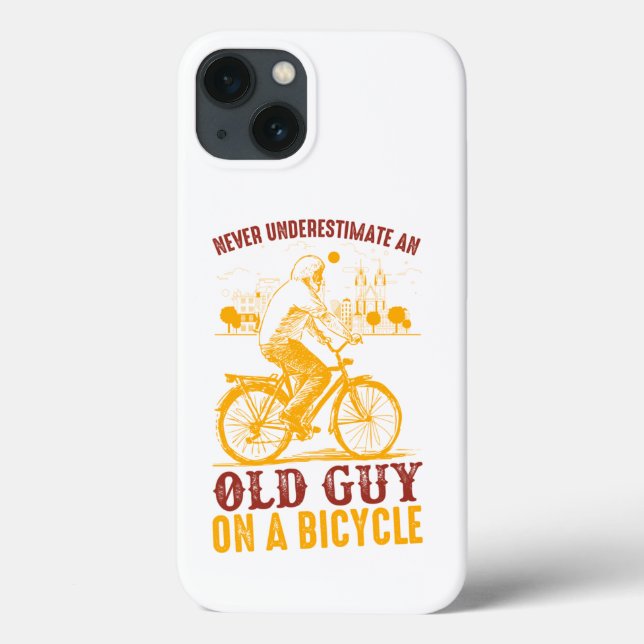 Design de Biker Antigo | Bicicleta | Nunca Subesti (Verso)