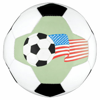 Design de Bola de Futebol Verde Salvia Com Bandeir