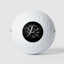 Design de Bola de Golfe com Monograma de Letra A M