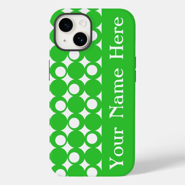 Design de Bola de Mod Verde com nome (Verso)