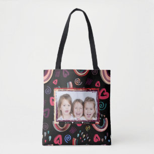 Design de bolsa Colorida do Arco-Íris Tote com te