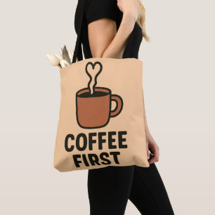 Design de Bolsa Tote com Coração Minimalista em Va